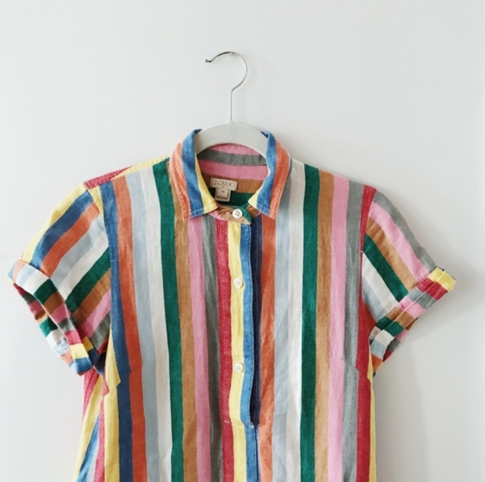 Jcrew Rainbow Stripe Dress (XXS)
